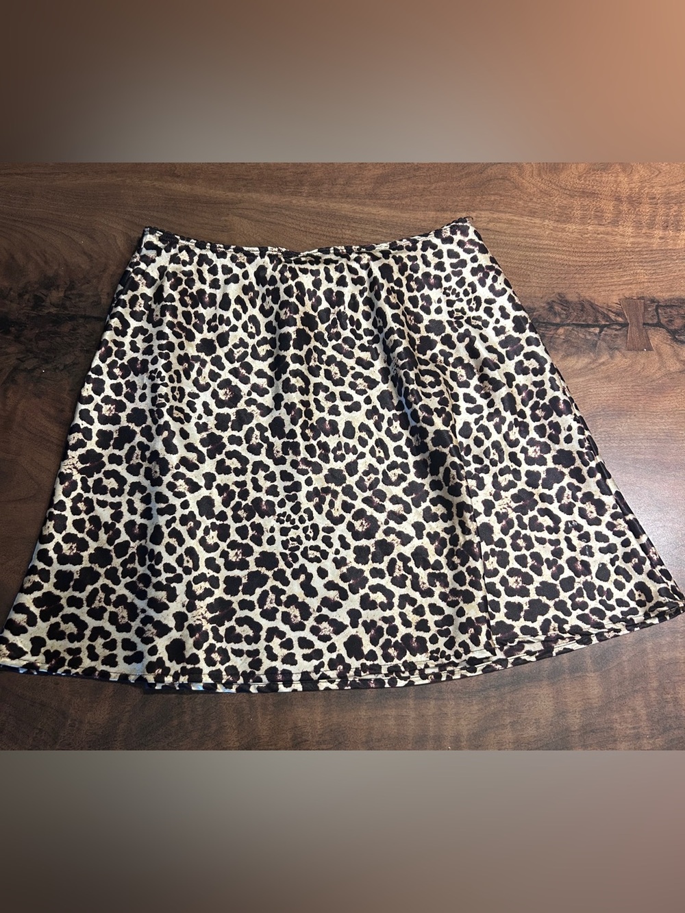 Altar’d State Leopard A-Line Mini Skirt